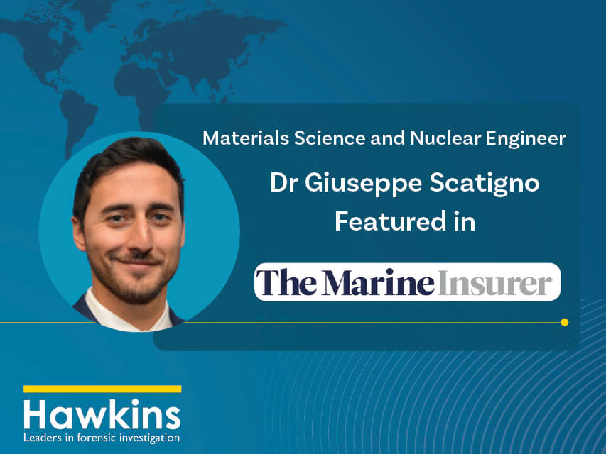 News image to announce that Doctor Giuseppe Scatigno has been featured in The Marine Insurer