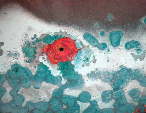 Close up of something under the microscope