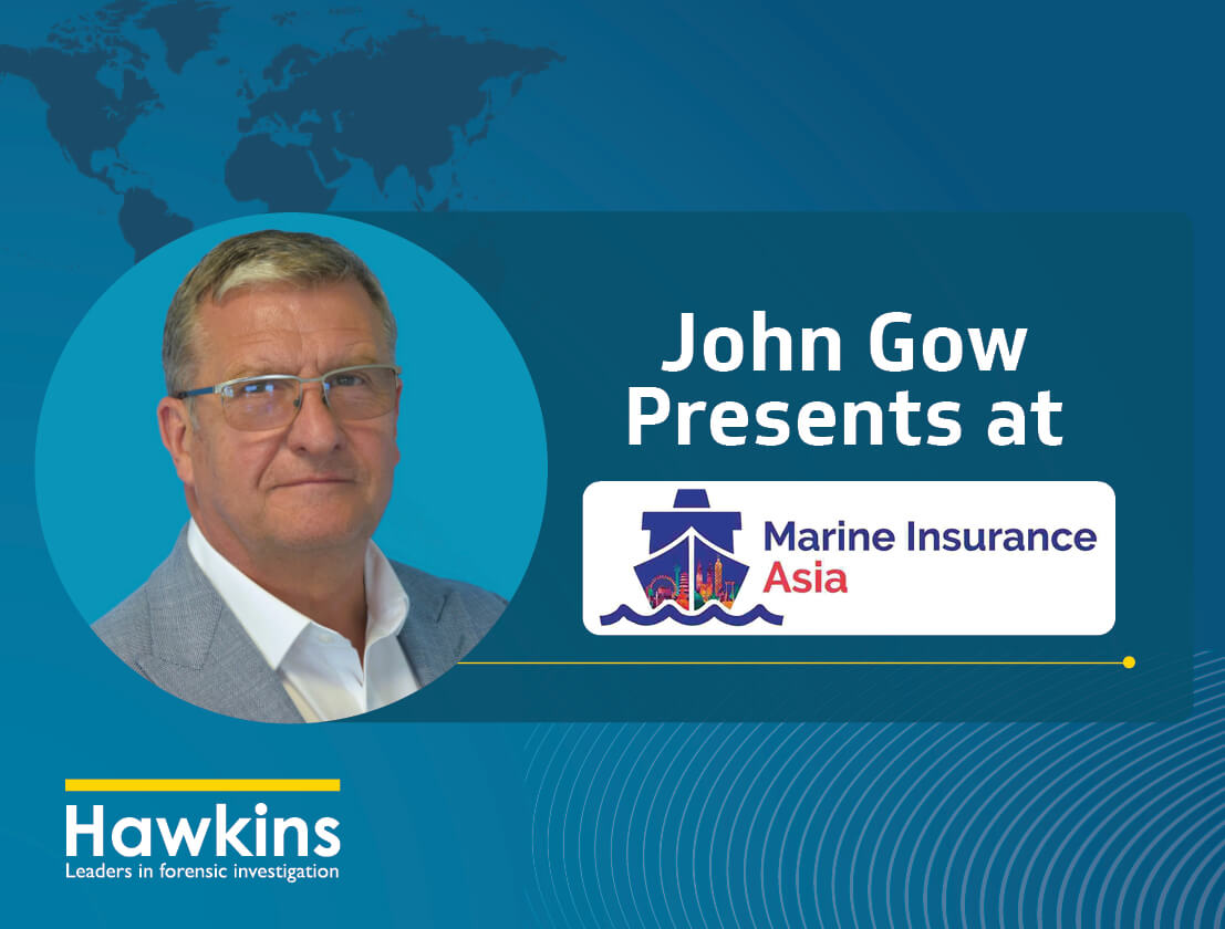 News image to promote that John Gow, presented at Marine Insurance Asia