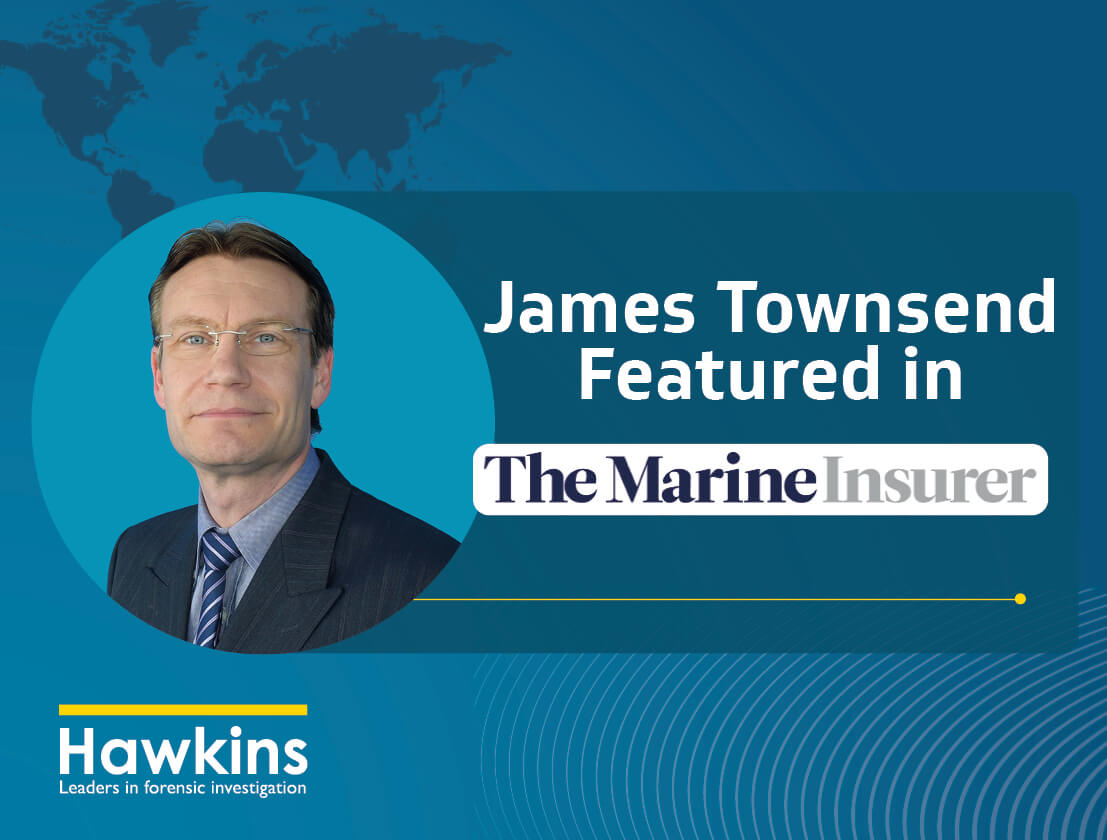 News image to promote that James Townsend was Featured in The Marine Insurer