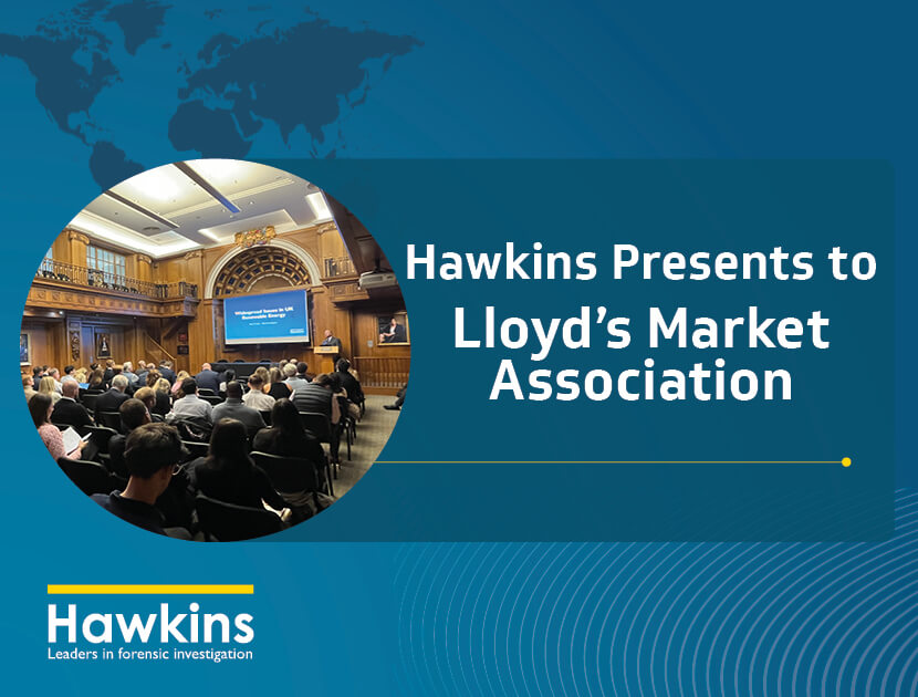 News image promoting Hawkins' Presentation to Lloyd’s Market Association (LMA)