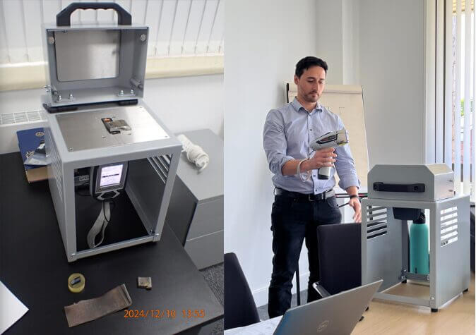 XRF and Guiseppe at maincal training