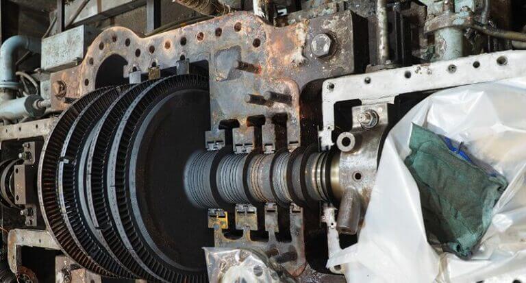 Outside of a steam turbine