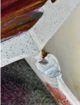 Impact to stage 1 blade leading edge